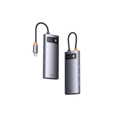 Baseus Metal Gleam Series 4 az 1-ben hub, USB-C - 4x USB 3.0