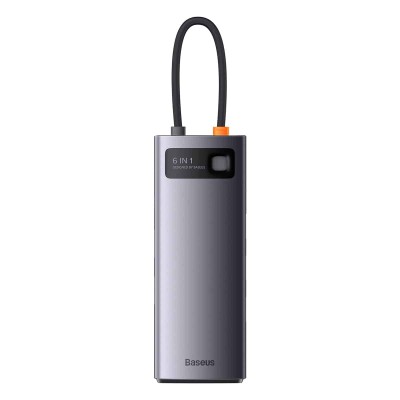 Baseus StarJoy Series Hub 6 az 1-ben USB-C to 3x USB 3.0 + HDMI + USB-C PD + RJ45