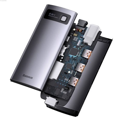 Baseus StarJoy Series Hub 8 az 1-ben  USB-C to 3x USB 3.0 + HDMI + USB-C PD + RJ45 + microSD/SD