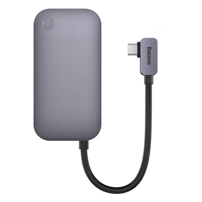 Baseus PadJoy 4 az 1-ben hub, USB-C - USB 3.0 + HDMI + USB-C PD + jack 3.5 mm (szürke)
