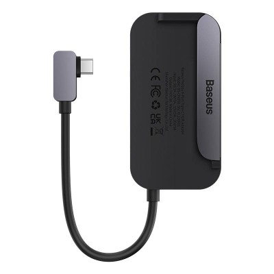 Baseus PadJoy 4 az 1-ben hub, USB-C - USB 3.0 + HDMI + USB-C PD + jack 3.5 mm (szürke)