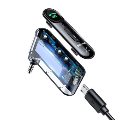 Baseus Qiyin AUX vevő Bluetooth 5.0 (fekete)