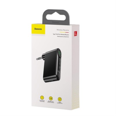 Baseus Qiyin AUX vevő Bluetooth 5.0 (fekete)